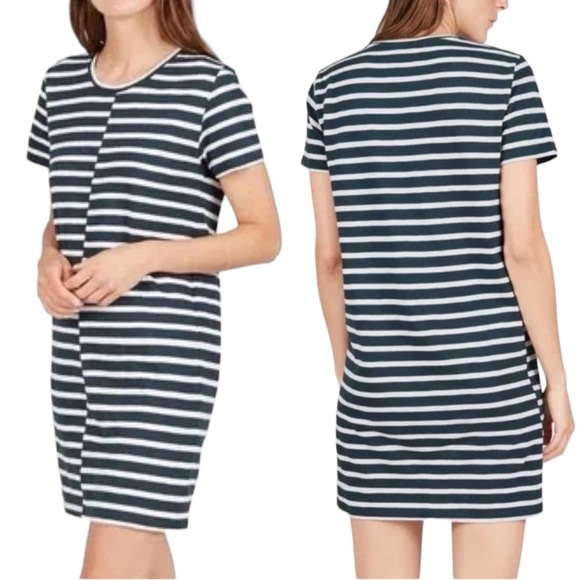 Everlane The Beach Tee Short Sleeve Cotton Striped Mini Dress Blogger Favorite M - Picture 1 of 10